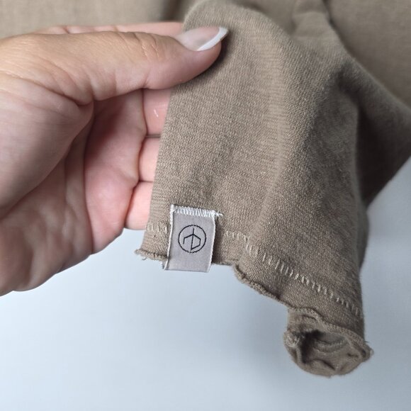 Rag & Bone Kempton Yoked Hoodie Tan Hemp Blend Men's Medium M - Picture 4 of 6